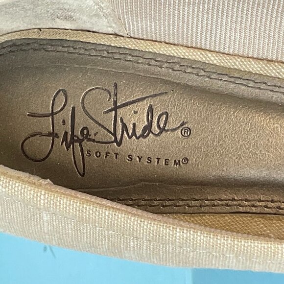 Life Stride Shoes Lioness Tan Tropez Peep Toe Wedge - Picture 12 of 16